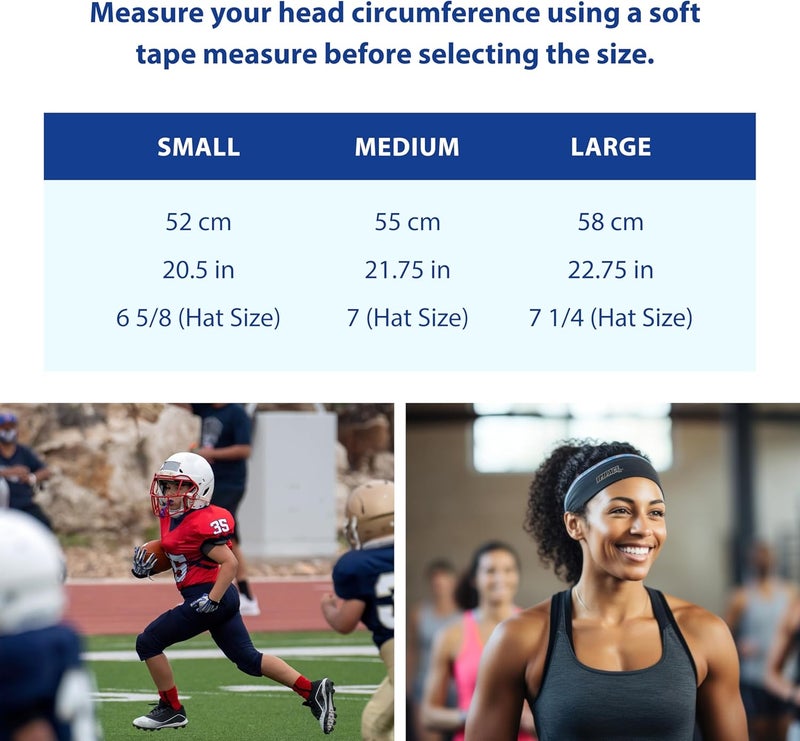 SleepRight ImpactRx Head Guard – Protective Sports Headband for Soccer, Basketball, and More – 360-Degree Impact Protection, Moisture-Wicking Fabric – Available in Small, Medium, Large - Image 5